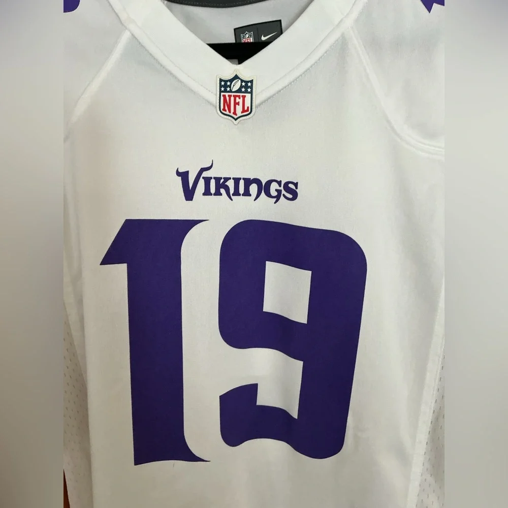 Nike Minnesota Vikings Adam Thielen #19 Jersey Size Medium White NFL Football - Picture 10 of 13